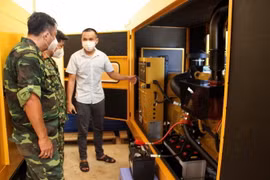 14 bộ máy phát điện được Cục Dự trữ Nhà nước khu vực Thành phố Hồ Chí Minh xuất cấp phục vụ phòng, chống dịch. (Ảnh: TTXVN phát)