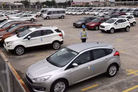 Các loại xe xuất xưởng tại nhà máy Ford Hải Dương. (Ảnh: Trần Việt/TTXVN)