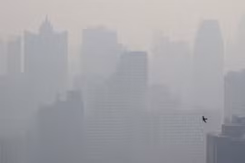 Bụi mịn bao phủ thủ đô Bangkok, Thái Lan ngày 8/1/2020. (Nguồn: AFP/TTXVN)