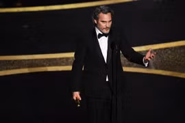 Joaquin Phoenix trên sân khấu Oscar 2020. (Nguồn: Getty Images)