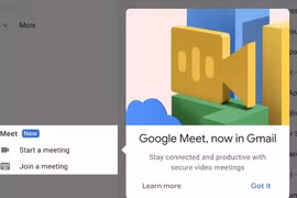 Google chính thức tích hợp ứng dụng cuộc gọi video Meet vào Gmail