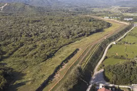 Quang cảnh Khu phi quân sự liên Triều (DMZ) ở biên giới hai miền Triều Tiên, tại Cheorwon, tỉnh Gangwon, Hàn Quốc. (Ảnh: Yonhap/ TTXVN)