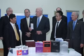 Chủ tịch Thường trực Thượng viện Mỹ Patrick Leahy trong chuyến thăm Việt Nam. (Nguồn:Phương Hoa/TTXVN)