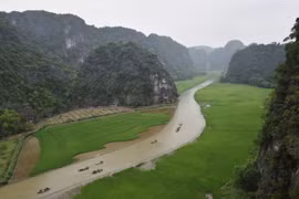 Khu du lịch Tam Cốc-Bích Động ở Hoa Lư, Ninh Bình. (Ảnh: Đức Phương/TTXVN)