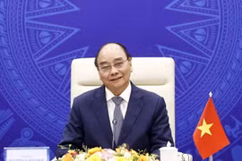 Chủ tịch nước Nguyễn Xuân Phúc phát biểu tại Phiên khai mạc Hội nghị thượng đỉnh trực tuyến 'Tiếng nói phía Nam.' (Ảnh: Thống Nhất/TTXVN)