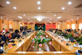 Quang cảnh buổi họp báo. (Ảnh: TTXVN phát)