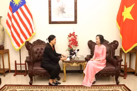 Bà Nguyễn Thị Ngọc Anh, Đại biện Đại sứ quán Việt Nam tại Malaysia trả lời phỏng vấn của phóng viên TTXVN tại Kuala Lumpur. (Ảnh: TTXVN phát)