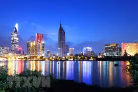Một góc trung tâm Thành phố Hồ Chí Minh. (Ảnh: Ngọc Hà/TTXVN)