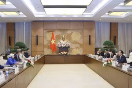 Quang cảnh buổi tiếp. (Ảnh: Doãn Tấn/TTXVN)