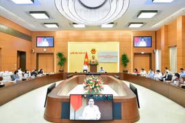 Quang cảnh buổi làm việc. (Nguồn: Cổng Thông tin điện tử Quốc hội Việt Nam)