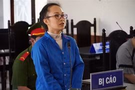 Đối tượng Trần Ngọc Liên Ngân bị tuyên phạt mức án tù chung thân về tội lừa đảo chiếm đoạt tài sản số tiền hơn 25 tỷ đồng. (Ảnh: TTXVN phát)