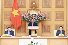 Thủ tướng Phạm Minh Chính giao nhiệm vụ cho Trưởng các cơ quan đại diện của Việt Nam tại nước ngoài. (Ảnh: Dương Giang/TTXVN)