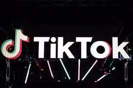 Biểu tượng TikTok. (Ảnh: AFP/TTXVN)