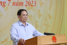 Thủ tướng Phạm Minh Chính phát biểu. (Ảnh: Dương Giang-TTXVN)