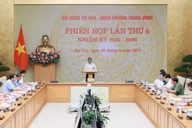 Thủ tướng Phạm Minh Chính chủ trì Phiên họp lần thứ 6 Hội đồng Thi đua-Khen thưởng Trung ương. (Ảnh: Dương Giang/TTXVN)