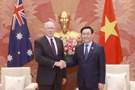 Chủ tịch Quốc hội Vương Đình Huệ hội kiến Toàn quyền Australia David Hurley. (Ảnh: Doãn Tấn/TTXVN)