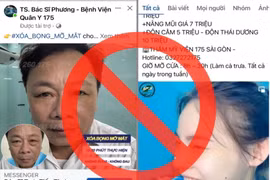 Hình ảnh trang Fanpage giả mạo. (Ảnh: Bệnh viện cung cấp)