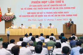 Thủ tướng Phạm Minh Chính phát biểu tại hội nghị. (Ảnh: Dương Giang/TTXVN)