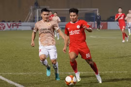Thể Công-Viettel bất ngờ giành chiến thắng đậm 3-0 trước Công an Hà Nội. (Ảnh: Việt Anh/Vietnam+)
