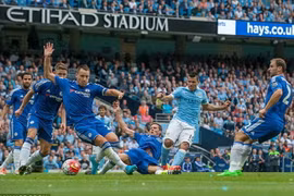Aguero ghi bàn thắng mở tỷ số. (Nguồn: DM)