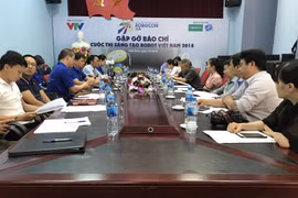 Quang cảnh buổi gặp gỡ báo chí. (Ảnh: Nguyễn Thảo/TTXVN)
