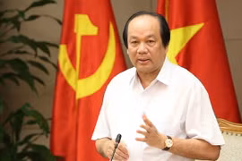 Bộ trưởng, Chủ nhiệm Văn phòng Chính Phủ Mai Tiến Dũng phát biểu. (Ảnh: Dương Giang/TTXVN)