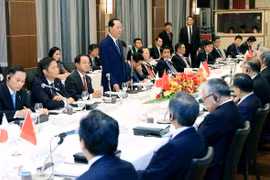Chủ tịch nước Trần Đại Quang phát biểu tại buổi đối thoại. (Ảnh: Nhan Sáng/TTXVN)
