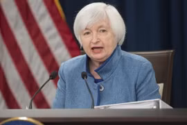 Chủ tịch Fed Janet Yellen trong cuộc họp báo tại Washington D.C., ngày 14/12. (Nguồn: AFP/TTXVN)