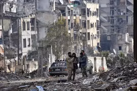 Khung cảnh đổ nát ở Đông Aleppo. (Nguồn: AP)