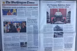 Bài báo trên tờ The Washington Times.