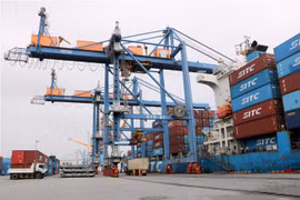 Công ty Cổ phần Cảng Hải Phòng là đơn vị chủ lực của hoạt động kinh tế cảng biển của Hải Phòng. (Ảnh: Minh Thu/TTXVN)