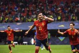 Ferran Torres lập cú đúp đưa Tây Ban Nha vào chung kết Nations League. (Nguồn: Getty Images)