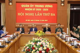 Tổng Bí thư Nguyễn Phú Trọng dự Hội nghị lần thứ ba Quân ủy Trung ương