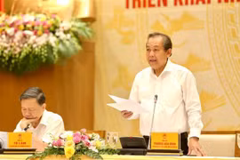 Phó Thủ tướng Thường trực Trương Hòa Bình chủ trì hội nghị. (Ảnh: Dương Giang/TTXVN)