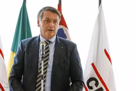 Tổng thống Brazil Jair Bolsonaro phát biểu tại Sao Paulo ngày 3/2/2020. (Ảnh: AFP/ TTXVN)