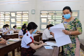 Học sinh Tiền Giang. (Ảnh minh họa: Hữu Chí/TTXVN)