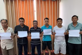 Các đối tượng tại cơ quan điều tra.