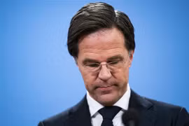 Thủ tướng Mark Rutte tại một cuộc họp báo ở La Hay, Hà Lan. (Ảnh: AFP/TTXVN)