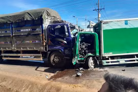 Hiện trường vụ tai nạn. (Ảnh: TTXVN phát)