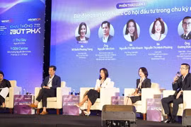Các diễn giả thảo luận tại Diễn đàn Đầu tư Việt Nam 2025. (Ảnh: Hứa Chung/TTXVN)