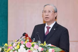Thường trực Ban Bí thư Trần Quốc Vượng phát biểu chỉ đạo hội nghị. (Ảnh: Phương Hoa/TTXVN)