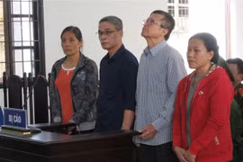 Các bị cáo tại phiên xét xử. (Ảnh: Nguyễn Thành/TTXVN)