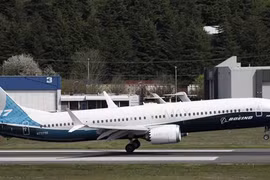 Máy bay Boeing 737 MAX tại nhà máy của Boing ở Seattle, Washington,Mỹ, ngày 13/4/2017. (Ảnh: AFP/TTXVN)