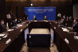 Phiên khai mạc của Ủy ban Vì phát triển quan hệ Hàn-Trung hướng tới tương lai tại Seoul (Hàn Quốc), ngày 24/8/2021. (Nguồn: koreaherald.com)