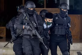 Binh sỹ Indonesia tham gia cuộc diễn tập chống khủng bố tại Banda Aceh, ngày 9/10/2020. (Ảnh: AFP/ TTXVN)