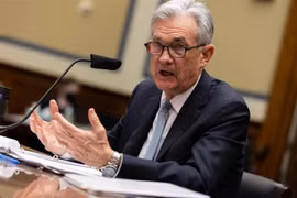 Chủ tịch Fed Jerome Powell phát biểu tại Washington, D.C. (Mỹ), ngày 22/6/2021. (Ảnh: THX/TTXVN)