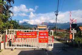 Một chốt kiểm soát phòng, chống dịch COVID-19 tại xã Lộc Thủy, huyện Phú Lộc (Thừa Thiên-Huế). (Nguồn: cand.com.vn)
