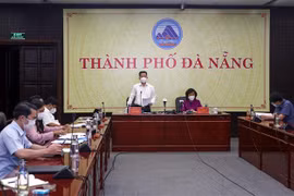 Bí thư Thành ủy Đà Nẵng Nguyễn Văn Quảng phát biểu chỉ đạo tại buổi họp chiều 28/9. (Ảnh: Trần Lê Lâm/TTXVN)