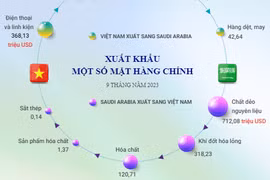 Thương mại song phương Việt Nam-Saudi Arabia.