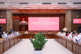 Quang cảnh buổi làm việc. (Ảnh: Văn Điệp/TTXVN)